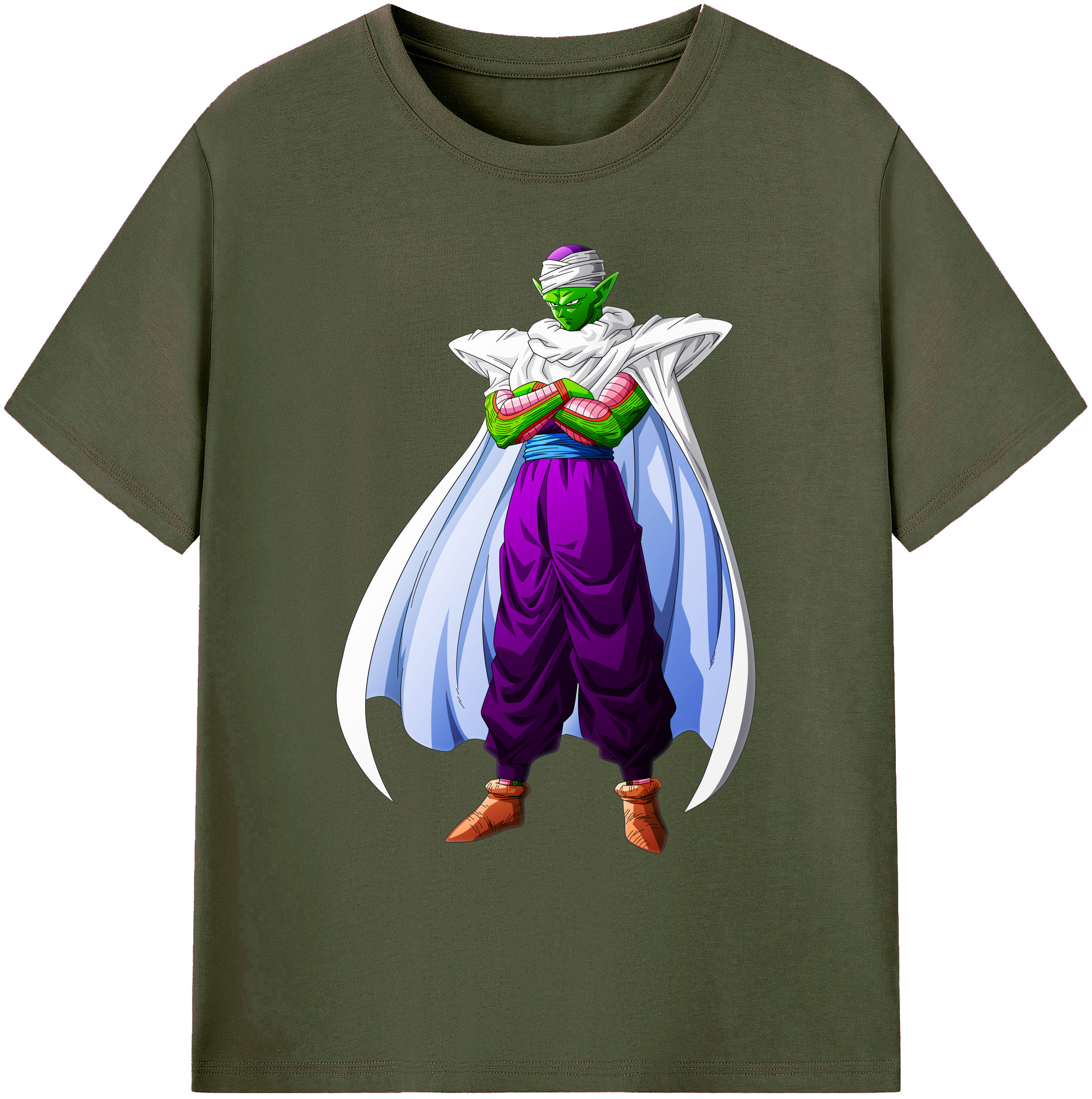 （画像用） ドラゴンボール ピッコロ DRAGON BALL Piccolo 綿100％ メンズ半袖Tシャツ｜肌触りやわらか＆通気性